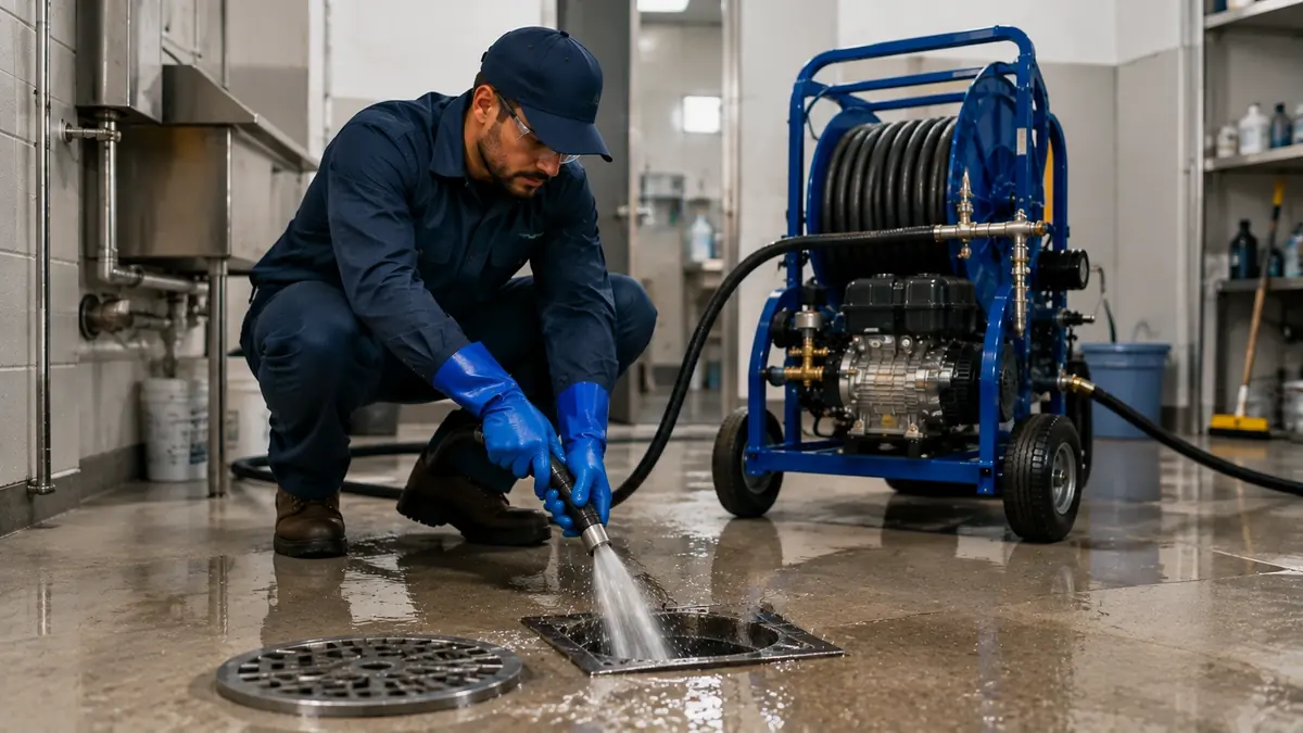 Floor Drain Hydro Jet Cleaning in Seal Beach