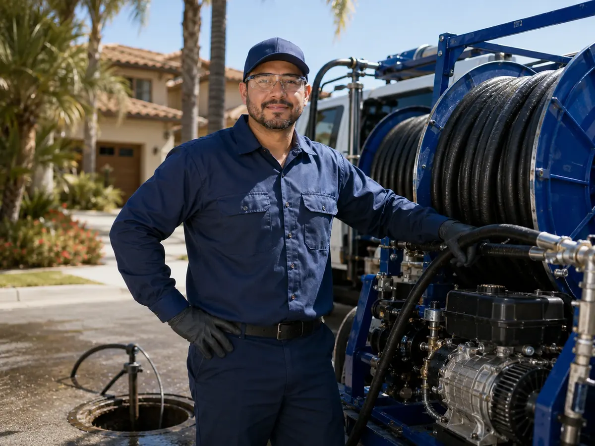 Hydro jet sewer cleaning in Seal Beach
