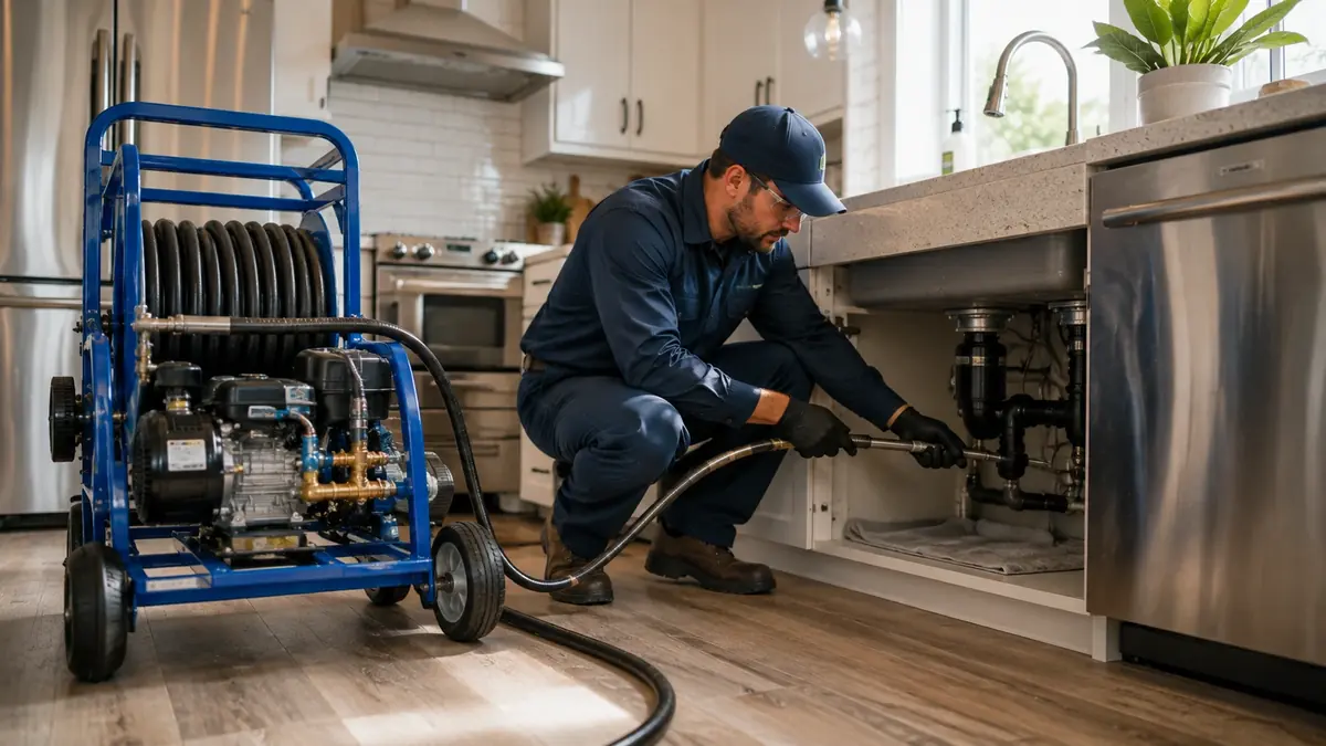 Kitchen Drain Hydro Jetting in Seal Beach