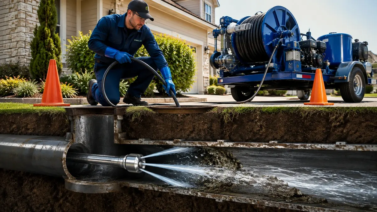 Main Sewer Line Hydro Jet Cleaning in Seal Beach