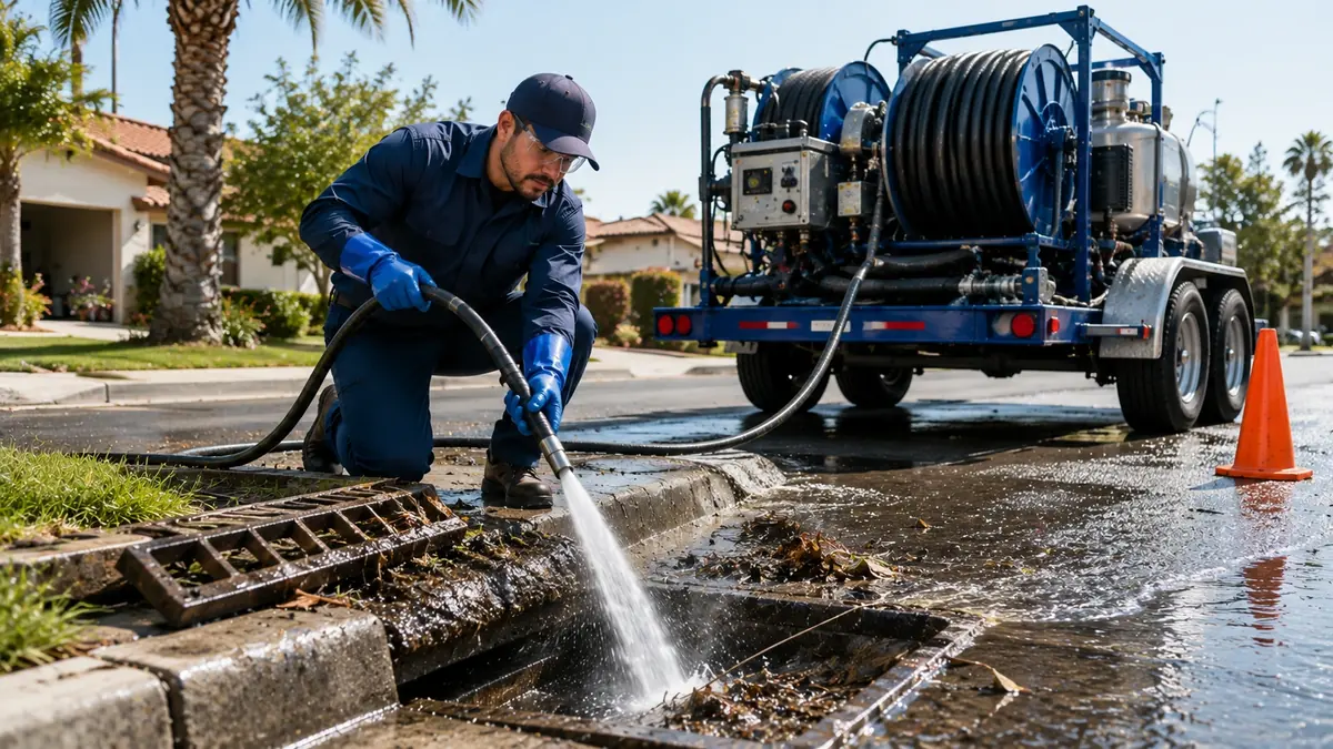 Storm Drain Hydro Jet Cleaning in Seal Beach