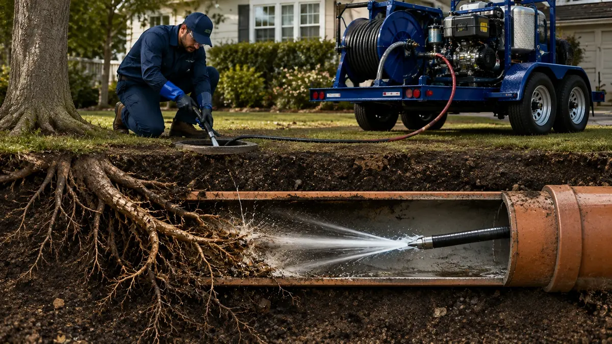 Tree Root Removal with Hydro Jetting in Seal Beach